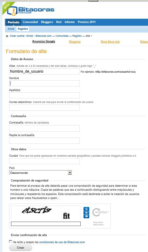 Bitácoras Bitácoras