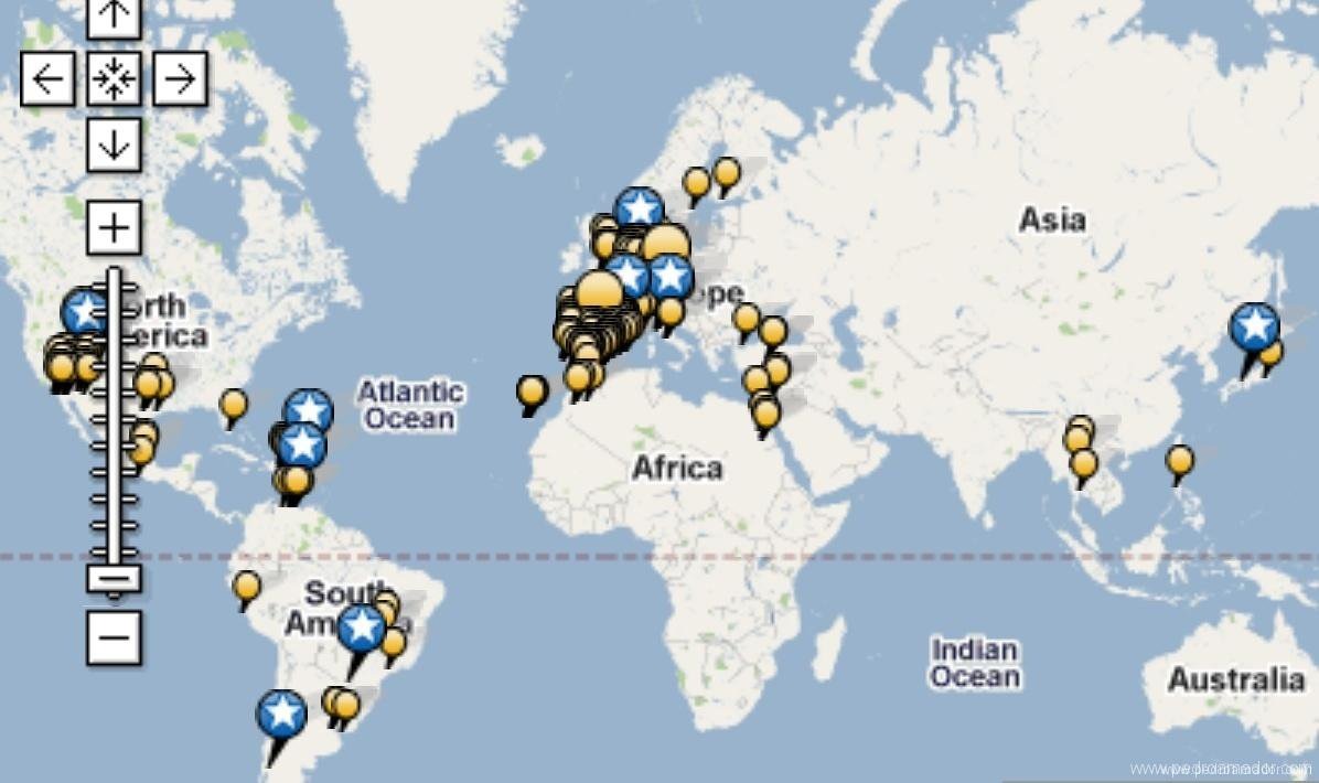 Ciudades visitas Ciudades visitas