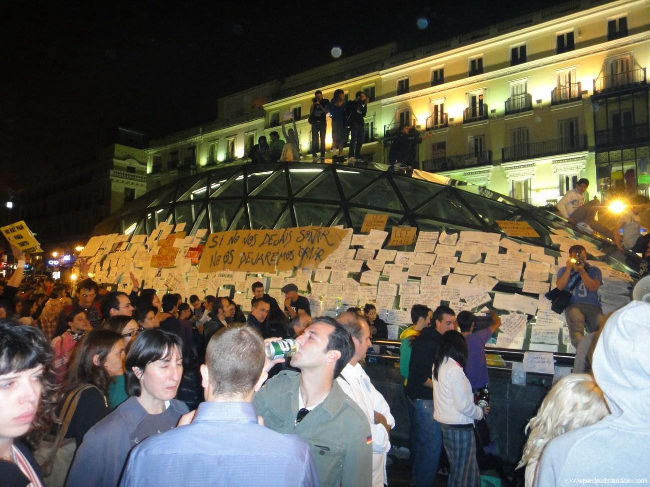 Foto de manifestacion en Madrid 15M