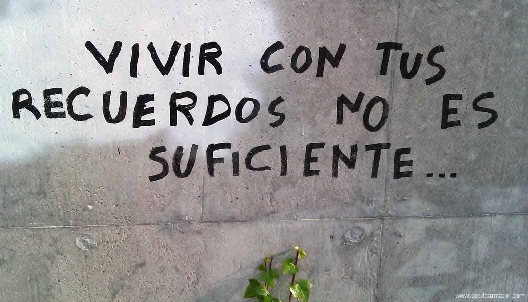 Muro de Barcelona con mensaje