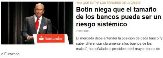 Emilio Botín niega Emilio Botín niega