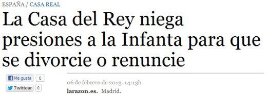 La Casa Real niega
