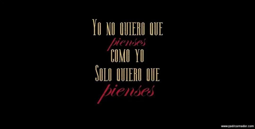 Yo NO quiero que pienses como yo, SOLO quiero que pienses ⭐