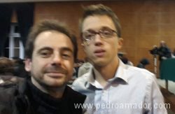 Con Iñigo Errejon en Uruguay