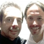 Con Pablo Iglesias en Uruguay