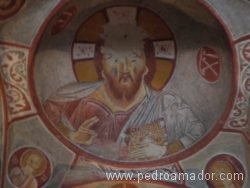 TURQUIA Capadocia Fresco bizantino Capilla subterranea