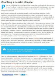 Coaching a nuestro alcance
