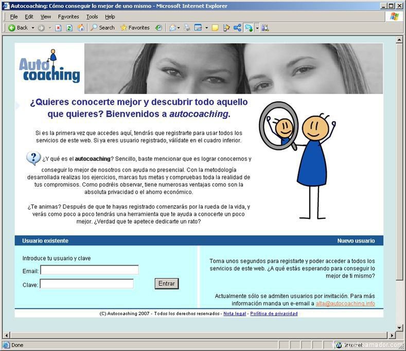 Web Autocoaching 2007 - la mejor web para iniciarse en el coaching