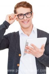 Estudiante usando Hapiness Play y preparado para el cambio