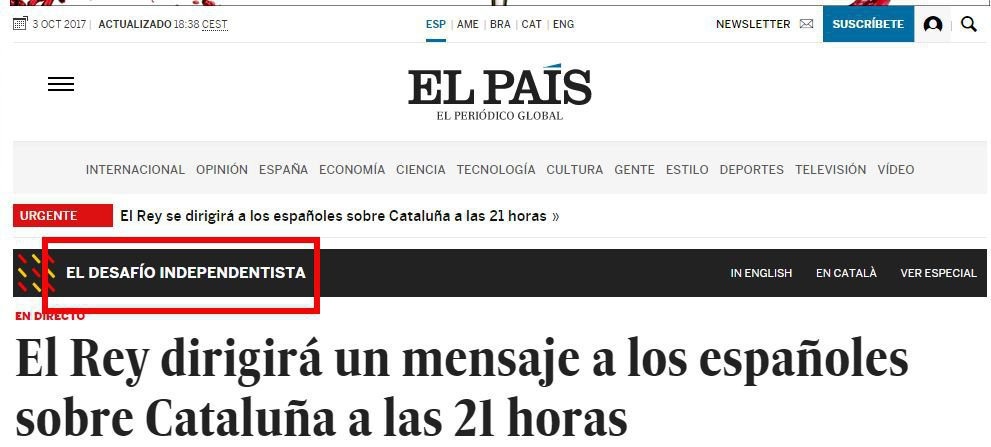 El País Desafío independentista